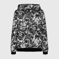 Толстовка-худи мужская Автотюнинг - запчасти, цвет: 3D-черный