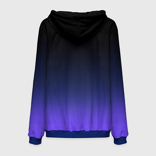 Мужская толстовка Капибара в виртуальном шлеме - киберпанк / 3D-Синий – фото 2