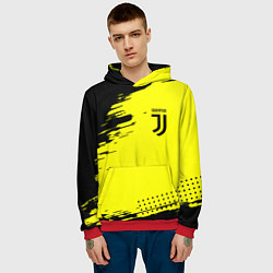 Толстовка-худи мужская Juventus спортивные краски, цвет: 3D-красный — фото 2