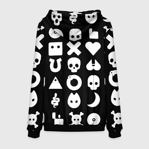 Мужская толстовка Любовь смерть и роботы паттерн / 3D-Черный – фото 2
