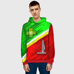 Толстовка-худи мужская Флаг Зеленограадского АО, цвет: 3D-красный — фото 2