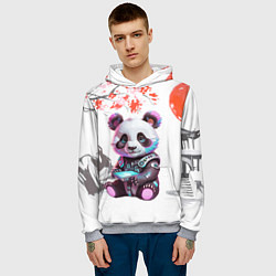Толстовка-худи мужская Funny panda - China, цвет: 3D-меланж — фото 2