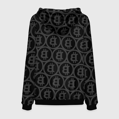 Мужская толстовка Биткоин патерн / 3D-Черный – фото 2