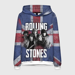 Толстовка-худи мужская Rolling Stones - Great britain, цвет: 3D-белый