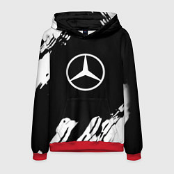 Толстовка-худи мужская Mercedes benz краски спорт, цвет: 3D-красный