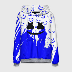 Толстовка-худи мужская Marshmello dj blue pattern music band, цвет: 3D-меланж