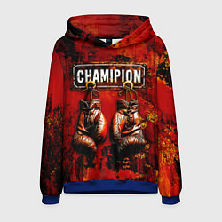 Толстовка-худи мужская Champion boxing, цвет: 3D-синий