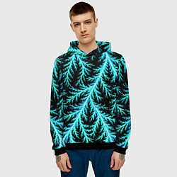 Толстовка-худи мужская Разряды электричества Tie Dye, цвет: 3D-черный — фото 2