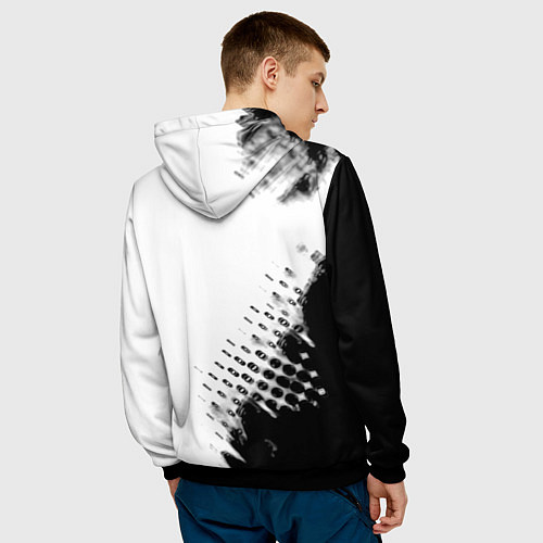Мужская толстовка Алиса краски текстура / 3D-Черный – фото 4