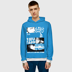 Толстовка-худи мужская Sung Jin Woo and the other guys, цвет: 3D-белый — фото 2