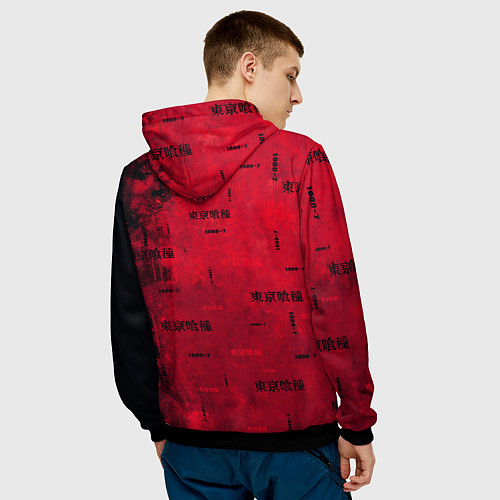 Мужская толстовка Kaneki Ken - Tokyo Ghoul / 3D-Черный – фото 4