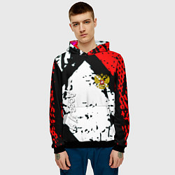 Толстовка-худи мужская Россия краски текстура, цвет: 3D-черный — фото 2