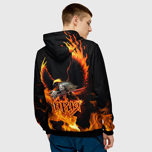Мужская толстовка Феникс ария / 3D-Черный – фото 4