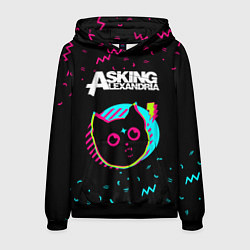Толстовка-худи мужская Asking Alexandria - rock star cat, цвет: 3D-черный