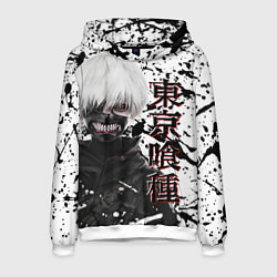 Толстовка-худи мужская Kaneki Ken - Токийский Гуль, цвет: 3D-белый