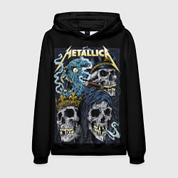 Толстовка-худи мужская Metallica - skulls, цвет: 3D-черный