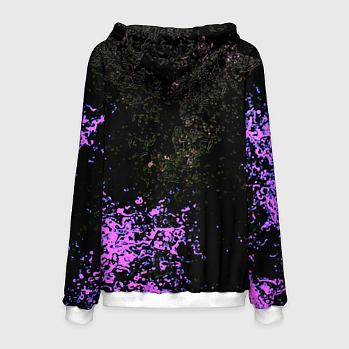 Мужская толстовка Warframe брызги неоновых красок / 3D-Белый – фото 2