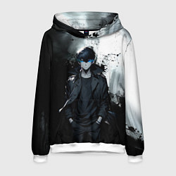 Толстовка-худи мужская Сон герой - Поднятие уровня в одиночку, цвет: 3D-белый