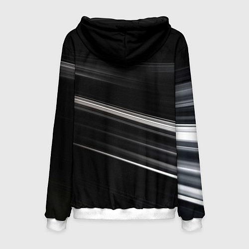 Мужская толстовка Black abstract background / 3D-Белый – фото 2