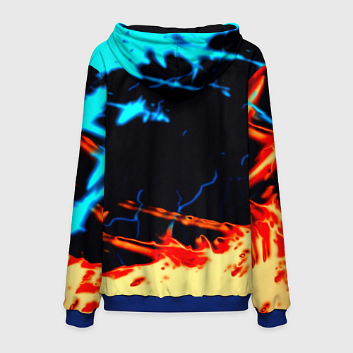 Мужская толстовка Horizon zero dawn огонь и лёд / 3D-Синий – фото 2