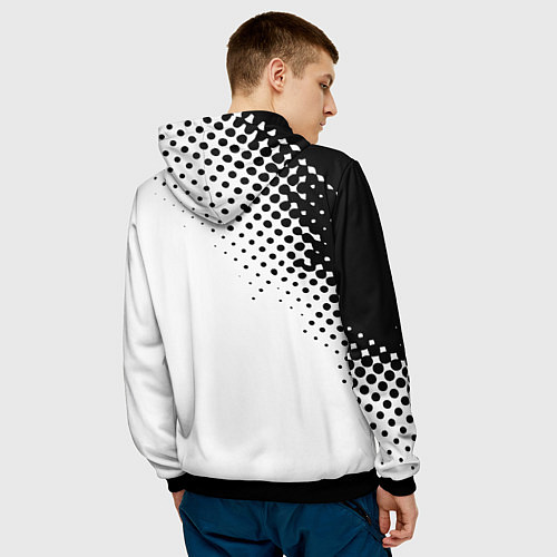 Мужская толстовка Juventus sport black geometry / 3D-Черный – фото 4