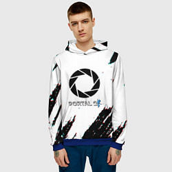Толстовка-худи мужская Portal 2 краски валв, цвет: 3D-синий — фото 2