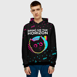 Толстовка-худи мужская Bring Me the Horizon - rock star cat, цвет: 3D-черный — фото 2