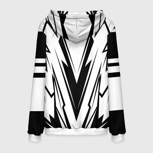 Мужская толстовка Tesla - black and white / 3D-Белый – фото 2