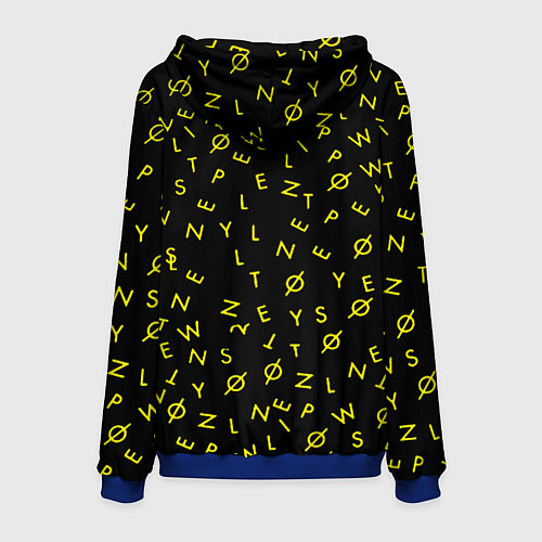 Мужская толстовка Twenty one pilots pattern rock yellow / 3D-Синий – фото 2