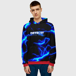 Толстовка-худи мужская Detroit become human storm, цвет: 3D-красный — фото 2