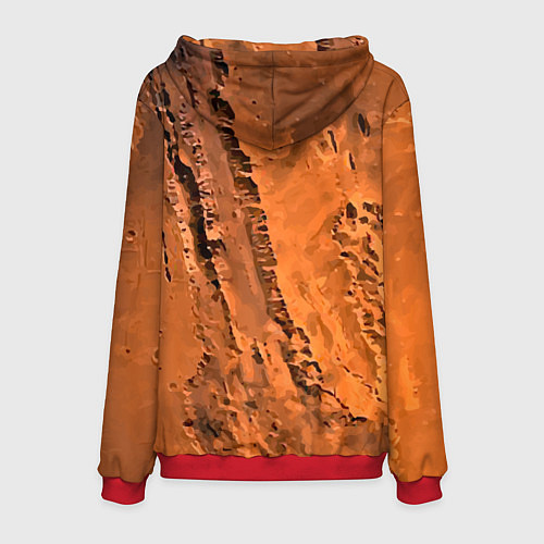 Мужская толстовка Каналы на Марсе - star dust / 3D-Красный – фото 2