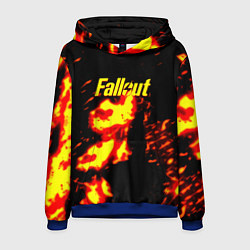 Толстовка-худи мужская Fallout огнненое лого, цвет: 3D-синий