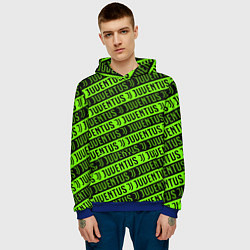 Толстовка-худи мужская Juventus green pattern sport, цвет: 3D-синий — фото 2