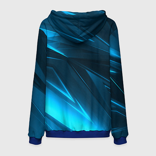 Мужская толстовка Geometry stripes neon color / 3D-Синий – фото 2