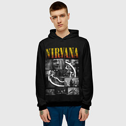 Толстовка-худи мужская Nirvana forever, цвет: 3D-черный — фото 2