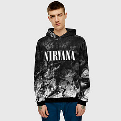 Толстовка-худи мужская Nirvana black graphite, цвет: 3D-черный — фото 2