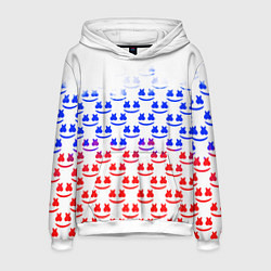 Толстовка-худи мужская Marshmello russia color, цвет: 3D-белый