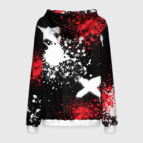 Мужская толстовка Мазда на фоне граффити и брызг красок / 3D-Белый – фото 2