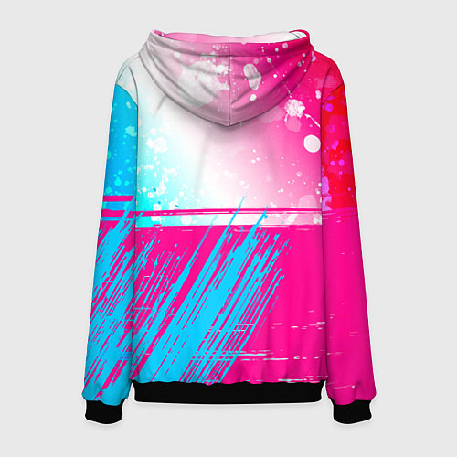 Мужская толстовка Borussia neon gradient style посередине / 3D-Черный – фото 2