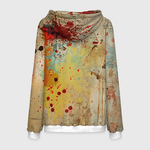 Мужская толстовка Джон Уик с пистолетом в стиле гранж / 3D-Белый – фото 2