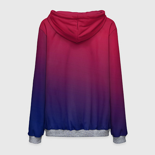 Мужская толстовка Gradient red-blue / 3D-Меланж – фото 2