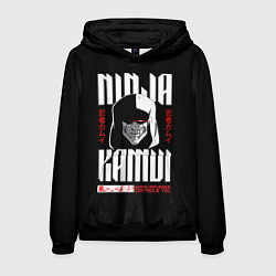 Толстовка-худи мужская Ninja Kamui Revenge controls you, цвет: 3D-черный