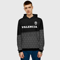 Толстовка-худи мужская Valencia sport на темном фоне посередине, цвет: 3D-черный — фото 2