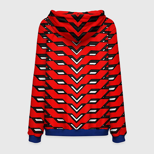 Мужская толстовка Красная броня с белыми прорезями / 3D-Синий – фото 2