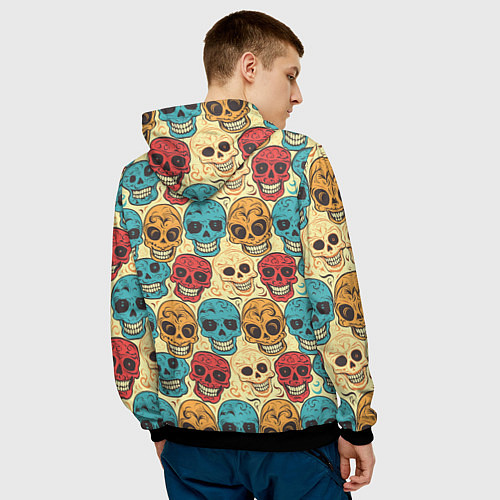 Мужская толстовка День мёртвых / 3D-Черный – фото 4