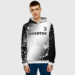 Толстовка-худи мужская Juventus sport на светлом фоне посередине, цвет: 3D-белый — фото 2