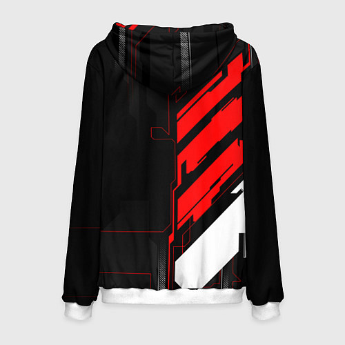 Мужская толстовка Nissan GTR - Cyber / 3D-Белый – фото 2