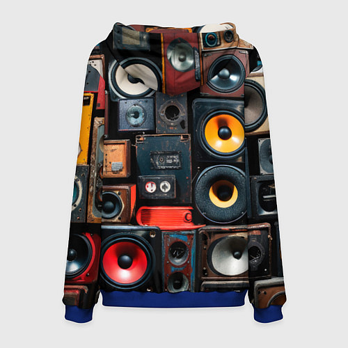 Мужская толстовка Audio speaker / 3D-Синий – фото 2