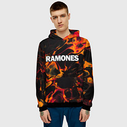 Толстовка-худи мужская Ramones red lava, цвет: 3D-черный — фото 2