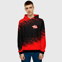 Толстовка-худи мужская Dead by daylight огненный, цвет: 3D-черный — фото 2